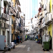 Aircon units in alley